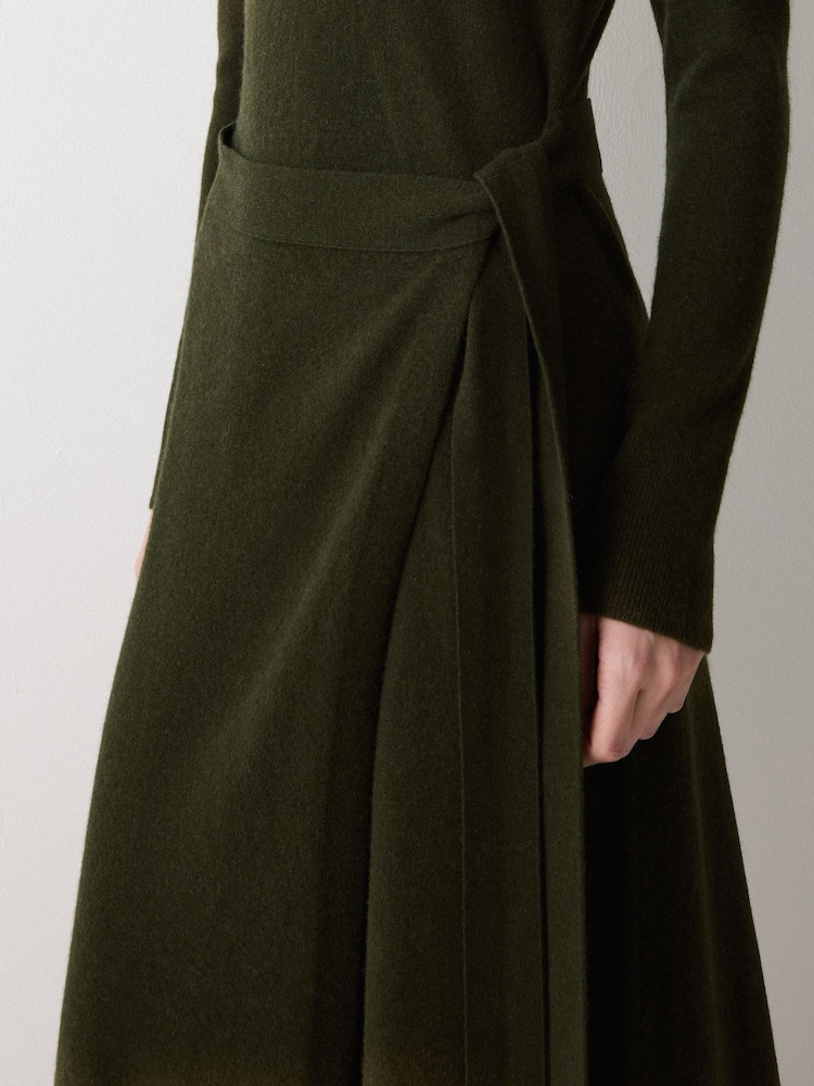 cashmere green dress Dark Green Velvet Long Sleeves Dress