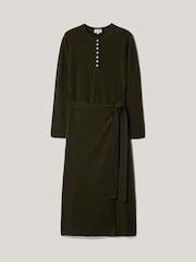 Jigsaw Green Merino Cashmere Tie Dress - Image 7 of 7