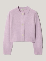 Jigsaw Purple Wool Cropped Cardigan - Image 6 of 6