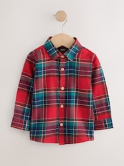 Red Long Sleeve Tartan Check Shirt (3mths-10yrs) - Image 1 of 4