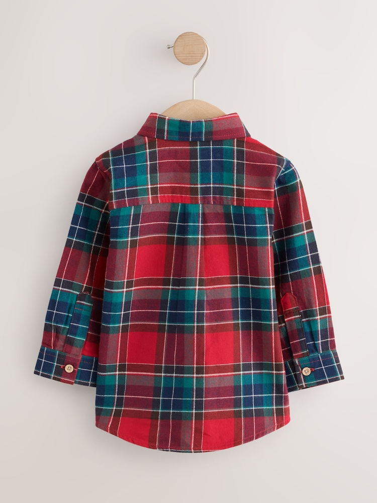 Red Long Sleeve Tartan Check Shirt (3mths-10yrs) - Image 2 of 4