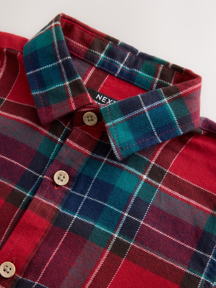 Red Long Sleeve Tartan Check Shirt (3mths-10yrs) - Image 4 of 4