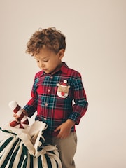 Red Character Long Sleeve Tartan Check Shirt (3mths-10yrs) - Image 2 of 4