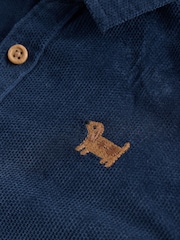 Navy Dog Embroidery Long Sleeve Cord Shirt (3mths-7yrs) - Image 3 of 4
