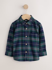 Green/Navy Long Sleeve Tartan Check Shirt (3mths-10yrs) - Image 1 of 4