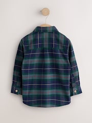Green/Navy Long Sleeve Tartan Check Shirt (3mths-10yrs) - Image 2 of 4