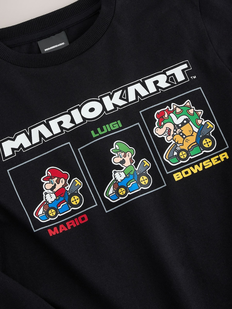 Black Mario Gaming Long Sleeve T-Shirt (3-16yrs) - Image 4 of 4 Black Mario Gaming Long Sleeve T-Shirt (3-16yrs) - Image 4 of 4