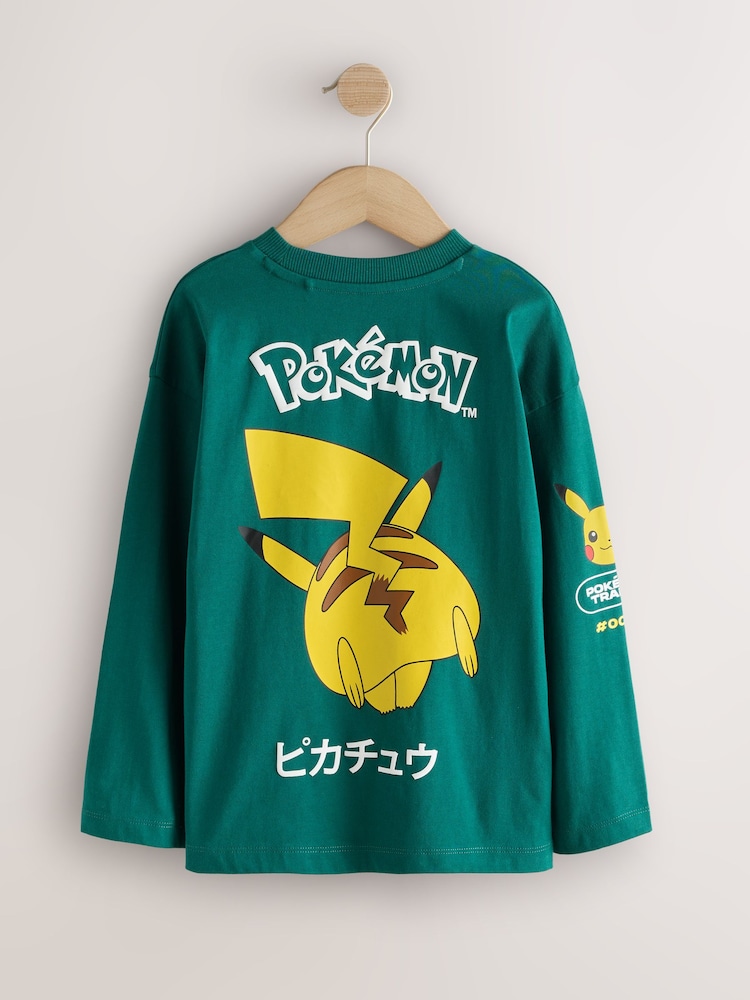 Grüner Print auf der Rückseite - Pokémon Langarm-T-Shirt (3-16 J.) - Bild 2 von 5