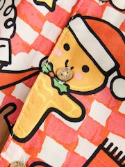 Red/White Checkerboard Short Sleeve Revere Collar Christmas Shirt (3mths-10yrs) - Image 8 of 8