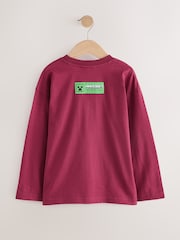 Berry Red Long Sleeve Minecraft T-Shirt (3-16yrs) - Image 2 of 6