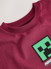 Berry Red Long Sleeve Minecraft T-Shirt (3-16yrs) - Image 4 of 6
