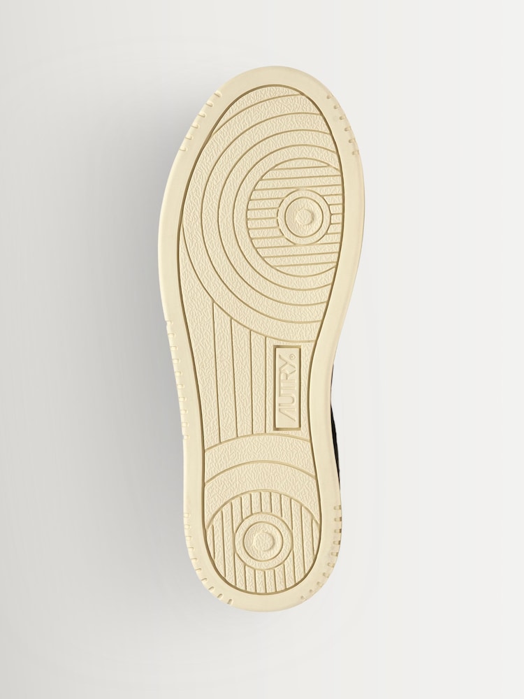 AUTRY White Medalist Leather Low Top Trainers with Leopard Suede Tab and Tongue - Image 6 of 6 AUTRY White Medalist Leather Low Top Trainers with Leopard Suede Tab and Tongue - Image 6 of 6