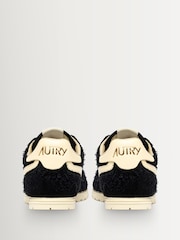 AUTRY Black Windspin Suede Low Profile Trainers with Leather Detailing - Image 3 of 6