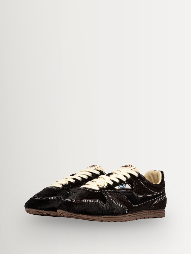 AUTRY Brown Windspin Ponyhair Low Profile Trainers - Image 2 of 6