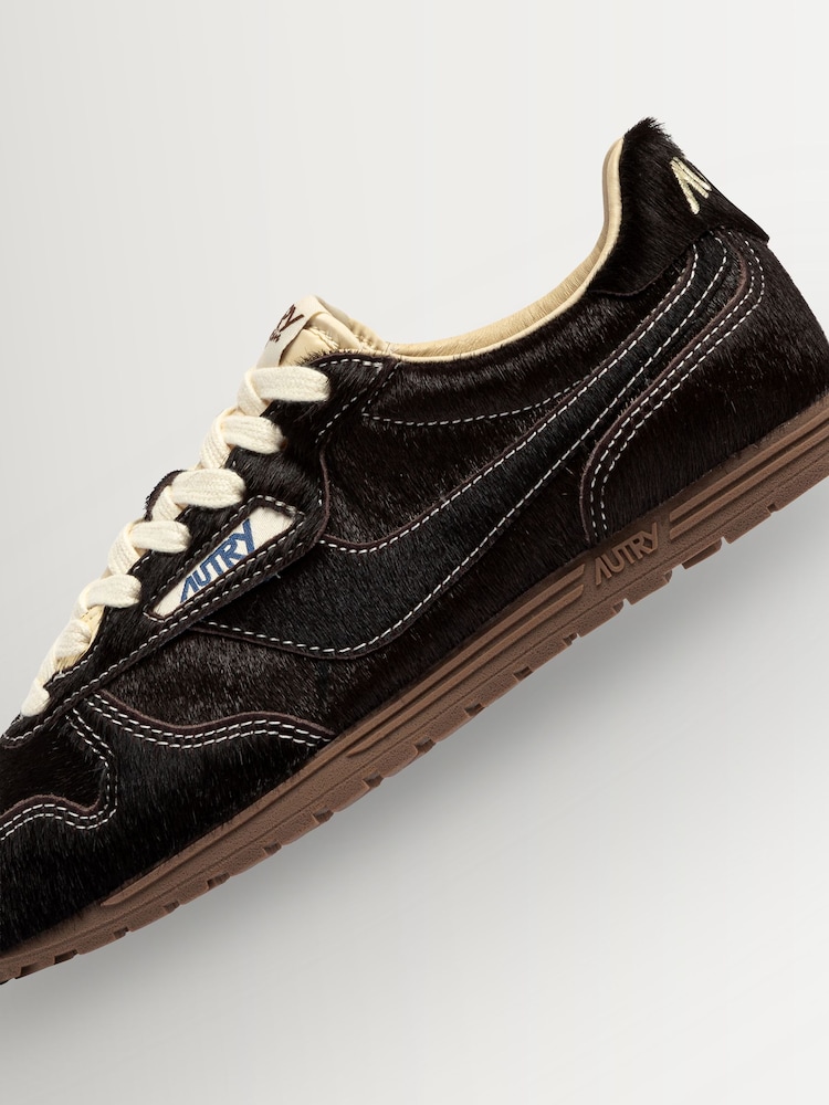 AUTRY Brown Windspin Ponyhair Low Profile Trainers - Image 6 of 6