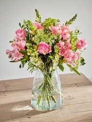 Arena Flowers Birthday Delight Pink Roses Bouquet - Image 1 of 2