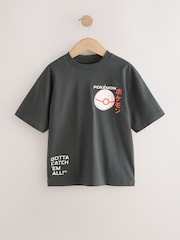 Charcoal Grey Back Print Pokémon Short Sleeve T-Shirt (3-16yrs) - Image 1 of 5