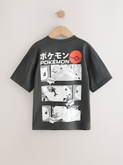 Charcoal Grey Back Print Pokémon Short Sleeve T-Shirt (3-16yrs) - Image 2 of 5