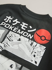 Charcoal Grey Back Print Pokémon Short Sleeve T-Shirt (3-16yrs) - Image 4 of 5