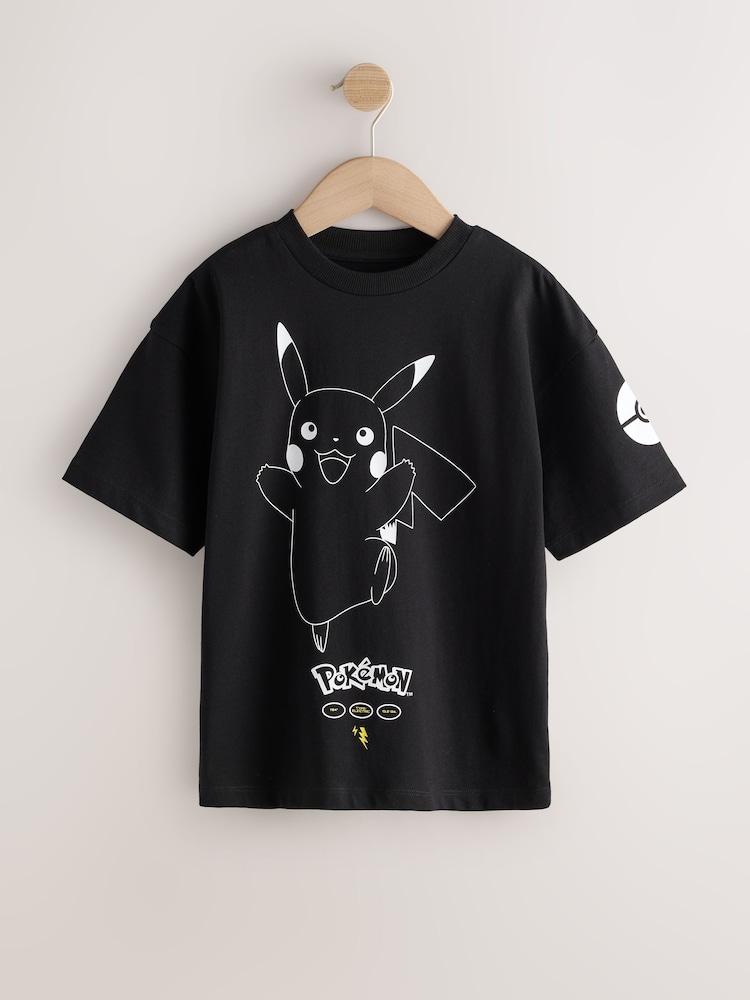 Black/White Pokémon Short Sleeve T-Shirt (3-16yrs) - Image 1 of 3 Black/White Pokémon Short Sleeve T-Shirt (3-16yrs) - Image 1 of 3