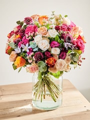 Arena Flowers Pink Seraphine Colourful Roses Luxury Bouquet - Image 1 of 2