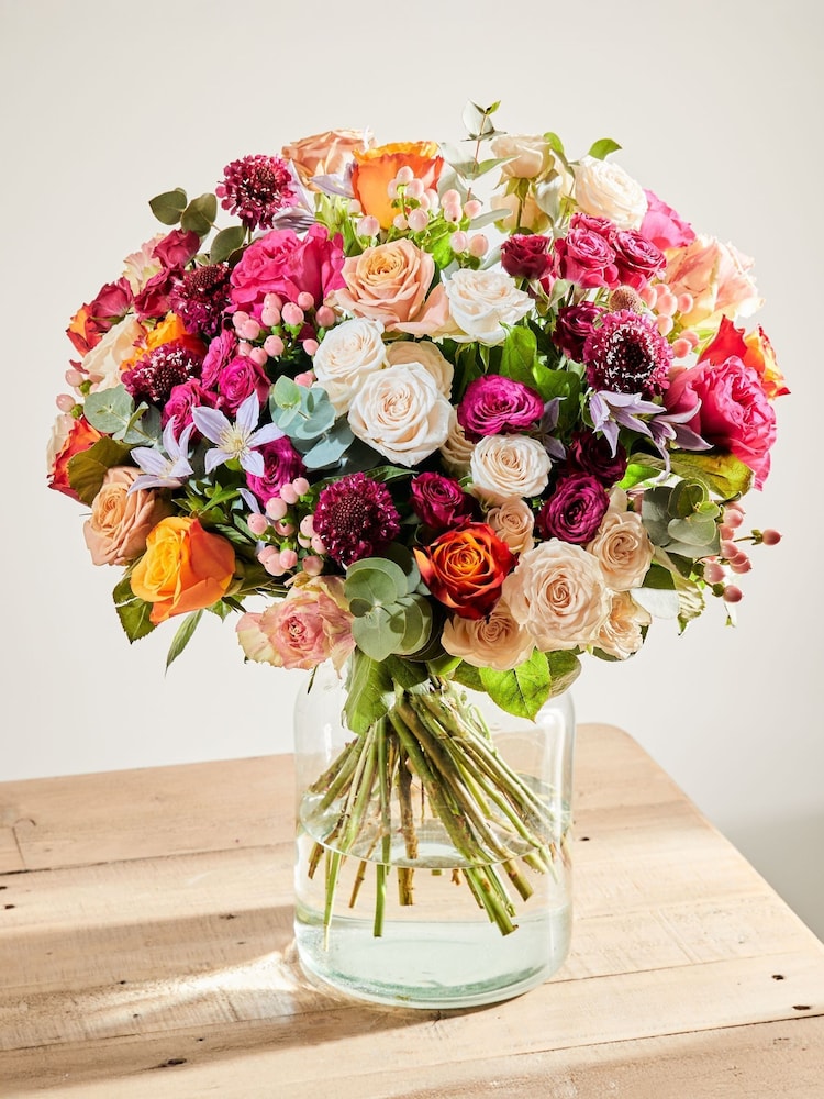 Arena Flowers Pink Seraphine Colourful Roses Luxury Bouquet - Image 1 of 2