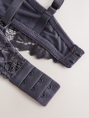 Charcoal Grey Padded Non Wire Lace Ultimate Comfort  Bra - Image 8 of 8