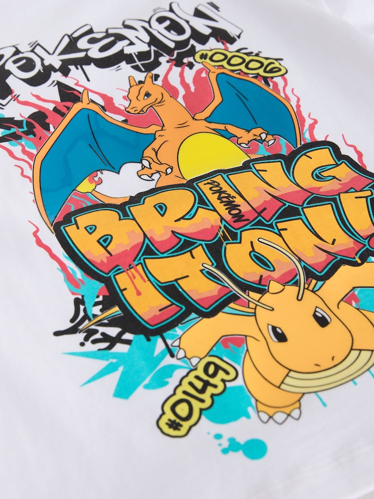 Hvit graffiti - Pokémon kortermet t-skjorte (3–16år) - Bilde 4 av 4