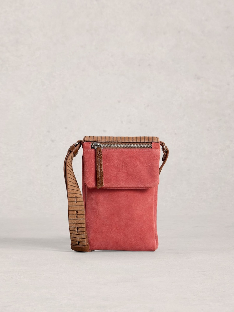 White Stuff Pink Tiggy Phone Bag - Image 1 of 4 White Stuff Pink Tiggy Phone Bag - Image 1 of 4