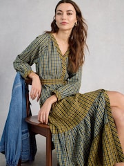 White Stuff Clementine Check Midi Dress - صورة 3 من 6