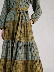 White Stuff Clementine Check Midi Dress - صورة 4 من 6