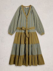 White Stuff Clementine Check Midi Dress - صورة 5 من 6