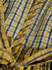 White Stuff Green Clementine Check Midi Dress - Image 7 of 7