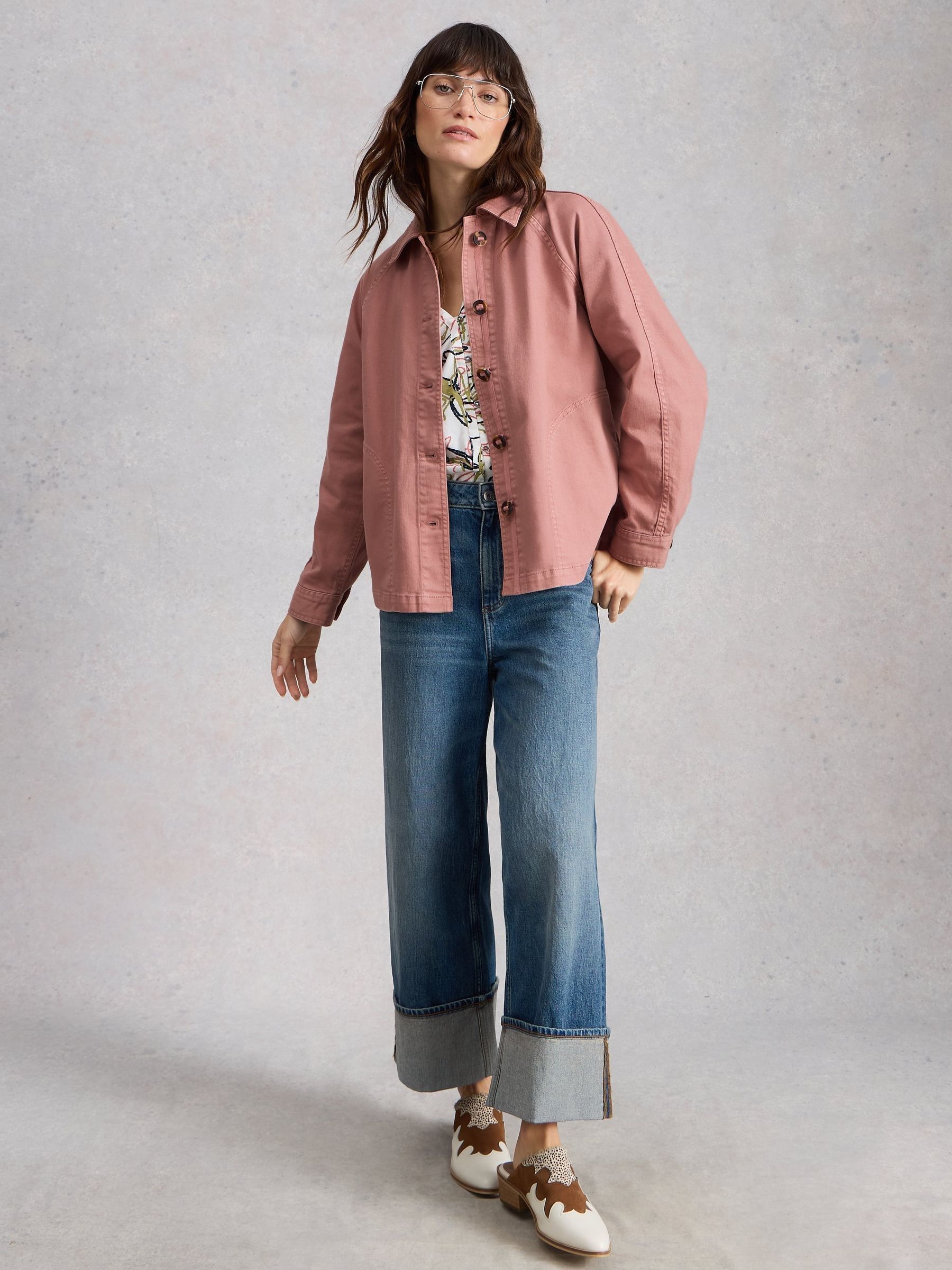 Buy White Stuff Peach Pink Eden Denim Jacket from the Next UK