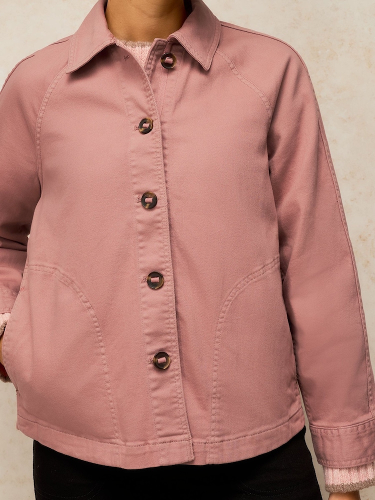 White Stuff Peach Pink Eden Denim Jacket - Image 7 of 7 White Stuff Peach Pink Eden Denim Jacket - Image 7 of 7