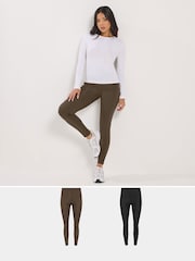 PixieGirl Petite Brown Leggings 2 Pack - Image 5 of 7