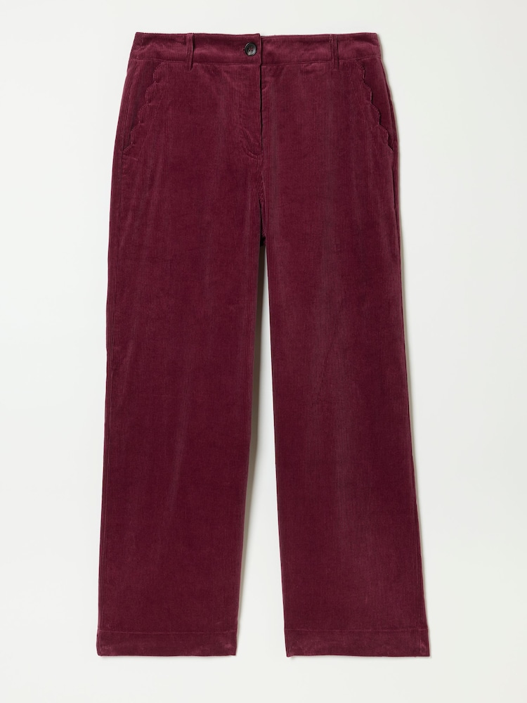 შინდისფერი წითელი - FatFace Wide Leg Cord Trousers - სურათი 5 5-დან