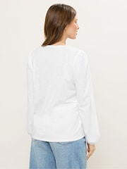 M&Co White Frill Detail Trim Top - Image 3 of 5