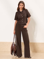 Lipsy Chocolate Brown Shirt - Image 5 of 5