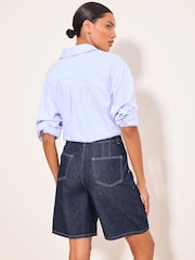 Lipsy Rinse Wash Tie Belt Denim Bermuda Shorts - Image 5 of 5