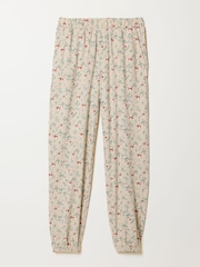 FatFace Oatmeal Fox Print Cuffed Pyjama Bottoms - Image 6 of 6