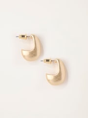 FatFace Brushed Hoop Earrings - Larawan 1 ng 3