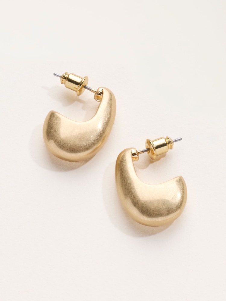 FatFace Brushed Hoop Earrings - Larawan 2 ng 3