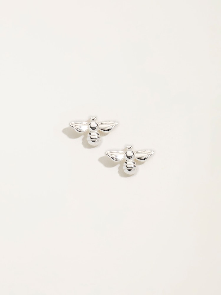 FatFace Sterling Silver Bee Studs - Imagen 1 de 3
