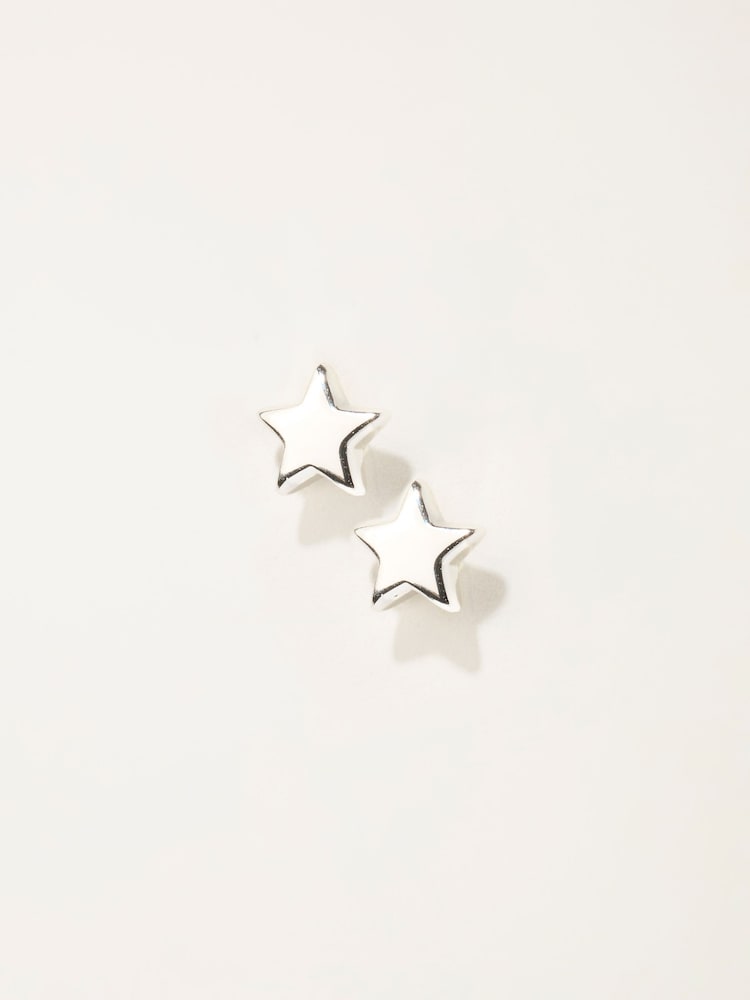FatFace Silver Sterling Silver Star Studs - Image 1 of 3
