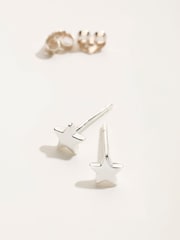 FatFace Silver Sterling Silver Star Studs - Image 2 of 3