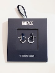 FatFace Sterling Silver Hoop Earrings - 3суретінің 3 суреті
