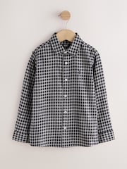 Black/White Micro Check Long Sleeve Check Shirt (3-16yrs) - Image 1 of 4