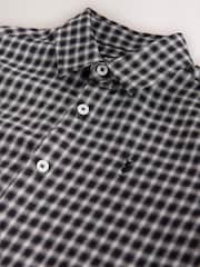 Black/White Micro Check Long Sleeve Check Shirt (3-16yrs) - Image 4 of 4