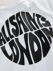 smALLSAINTS White Waved Oversized Crew Neck T-Shirt - Image 4 of 4